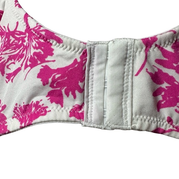 Cacique Lightly Lined T-Shirt in White and Pink Floral Bra - Size 44C - Picture 5 of 8
